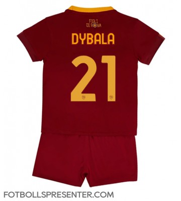 AS Roma Paulo Dybala #21 Hemmatröja Barn 2022-23 Kortärmad (+ korta byxor)
